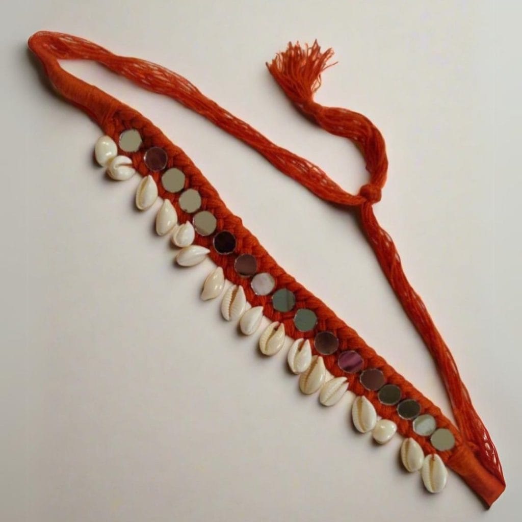 QXRred threads and mirror shell choker necklace the serene by rainvas sustainable womens necklaces brown living rvs ser neck 32 839807Alt