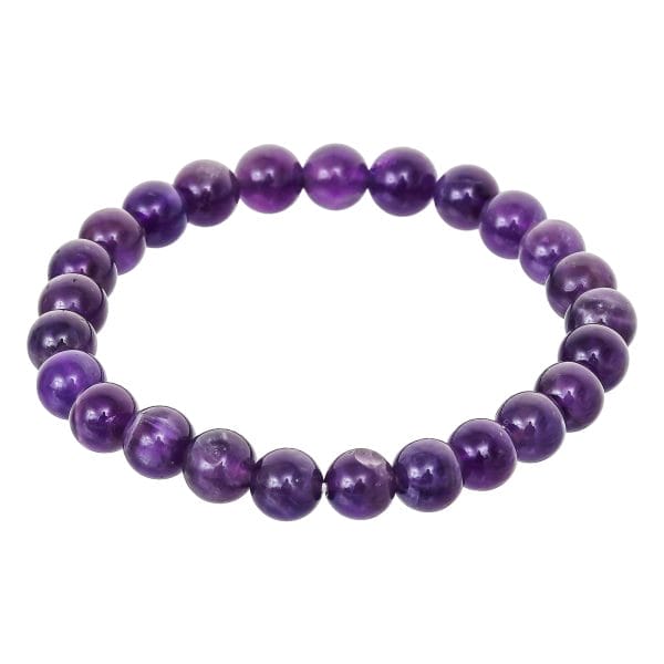 Amethyst Gemstone Beaded Bracelet – Protection & Intuition Stone