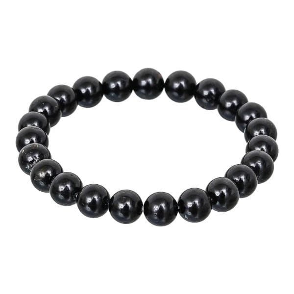 Hematite Gemstone Beaded Bracelet – Grounding & Focus Crystal