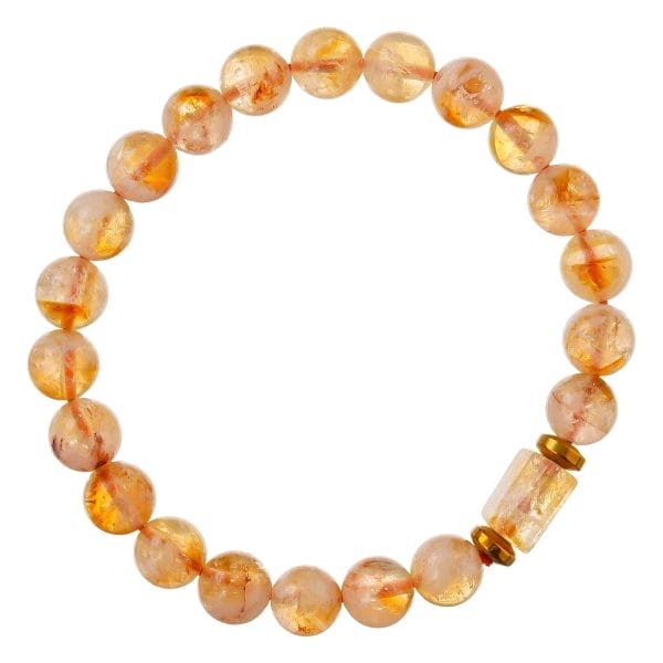Citrine Gemstone Beaded Bracelet – Abundance & Success Stone