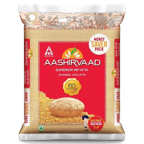 Aashirvaad Atta – Superior MP Whole Wheat (No Maida) | Available in 1KG, 5KG & 10KG Pouches