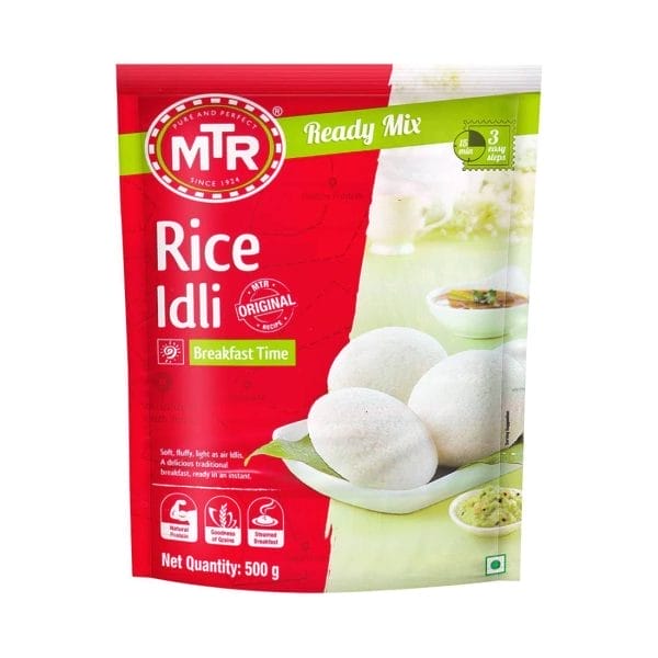 MTR Rava Idli Mix – Authentic South Indian Instant Breakfast | Ready-to-Cook Rava Idli with Semolina, Cashews & Curry Leaves – 500g